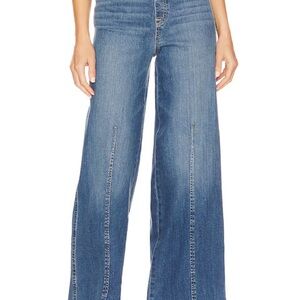 Spanx Seamed Front Wide Leg Jean in Vintage Indigo